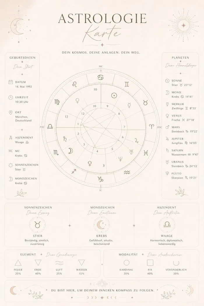Astrologie Karte – Beispiel